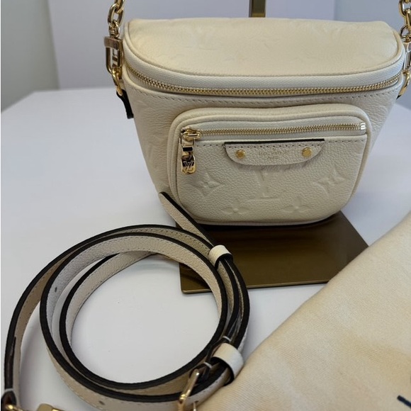 Authentic Louis Vuitton Mini Bumbag Cream Empreinte Leather Bum Bag - Picture 10 of 15